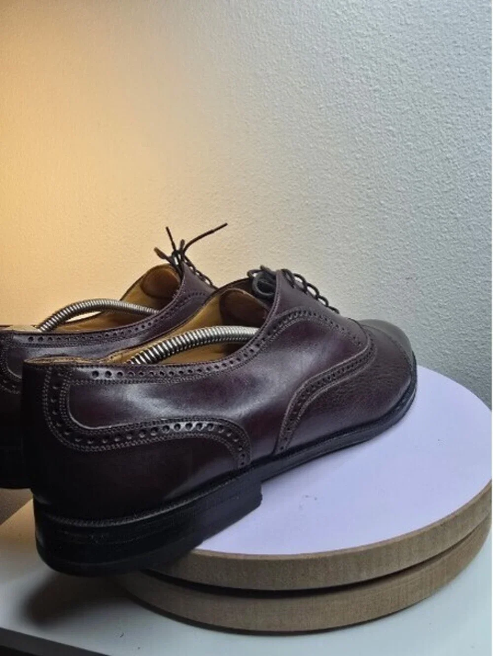 Mezlan Men’s Piazza Brown Leather Cap Toe Hand Crafted Oxford Shoes 13M Spain